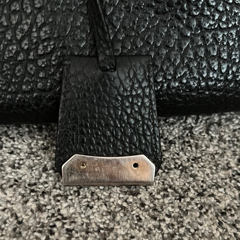 Burberry Black Textured Leather Satchel - Picture 3 of 16